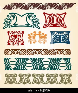 Art nouveau ellement Illustrazione Vettoriale