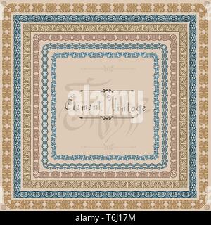 Set di diversi quadri vintage modello di frame Illustrazione Vettoriale