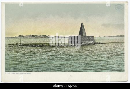 Detroit Publishing Company vintage cartolina di Nix il mate, isola vicino a Boston, Massachusetts, 1906. Dalla Biblioteca Pubblica di New York. () Foto Stock