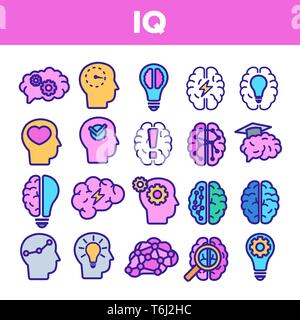 Influenza di vettore lineare set di icone pittogramma sottile Illustrazione Vettoriale