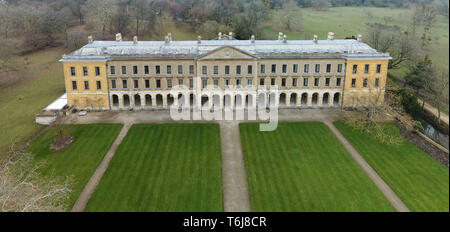 Antenna vista obliqua e il panorama dei nuovi edifici di Magdalen College di Oxford con Merton Grove e il Deer Park Foto Stock