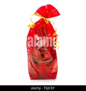 San Nicola e Krampus concept Foto Stock