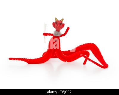 San Nicola e Krampus concept Foto Stock