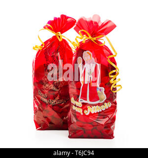 San Nicola e Krampus concept Foto Stock