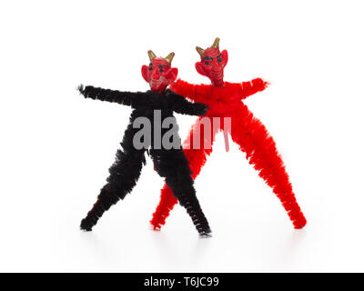 San Nicola e Krampus concept Foto Stock