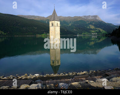 Alto Adige, Italia, Reschenlake, Foto Stock