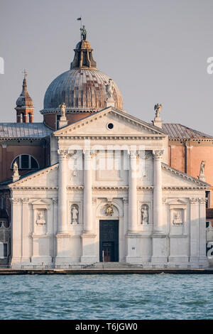 Elevazione ad ovest di San Giorgio Maggiore a Venezia Foto Stock