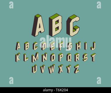 Set alfabeto. 3d illustrazione vettoriale. Gli elementi di design. Illustrazione Vettoriale