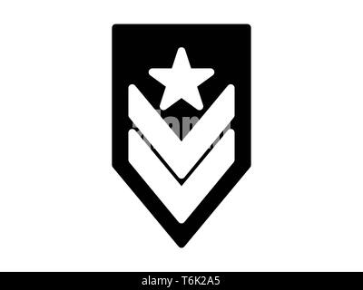 Badge icona solido. Elemento di icona badge per la telefonia mobile di concetto e le web app. Thin Solid badge icona può essere utilizzata per il web e mobile - Vettore Foto Stock