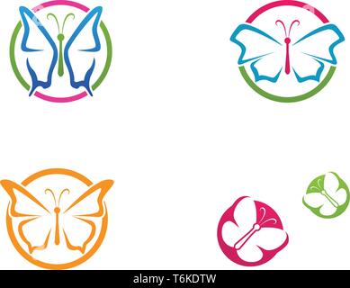 Butterfly concettuale icona colorata. Logo. Illustrazione Vettoriale Illustrazione Vettoriale