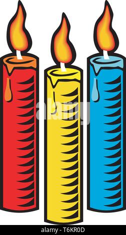 Candele illustrazione vettoriale Illustrazione Vettoriale
