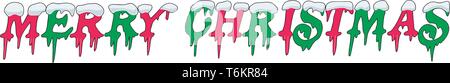 Merry Christmas testo illustrazione vettoriale Illustrazione Vettoriale