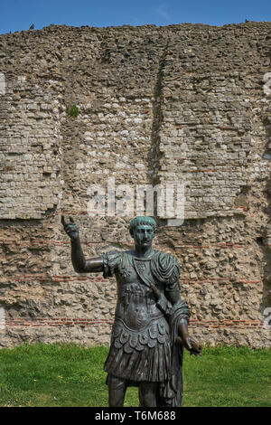 Il muro romano a Londra Foto Stock