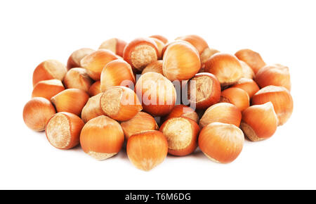 Le nocciole in guscio Foto Stock