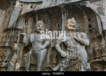 Le Grotte di Longmen (Grotte di Longmen) in Luoyang Cina Foto Stock