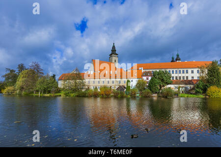 Telc castello nella Repubblica Ceca Foto Stock