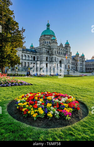 British Columbia legislatura, Victoria, British Columbia, Canada Foto Stock