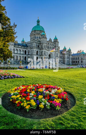 British Columbia legislatura, Victoria, British Columbia, Canada Foto Stock