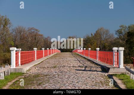 Il vecchio ponte Kasari in Matsalu, Western Estonia Foto Stock