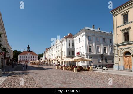 Piazza Municipio a Tartu Foto Stock