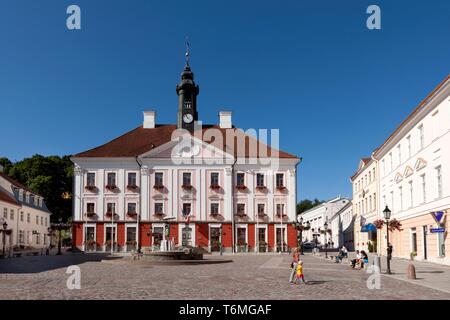 Piazza Municipio a Tartu Foto Stock