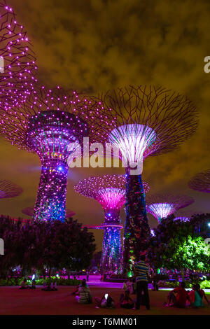 Park Gardens dalla Baia - Singapore Foto Stock