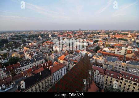 Wroclaw, Vista panoramica, Polonia Foto Stock