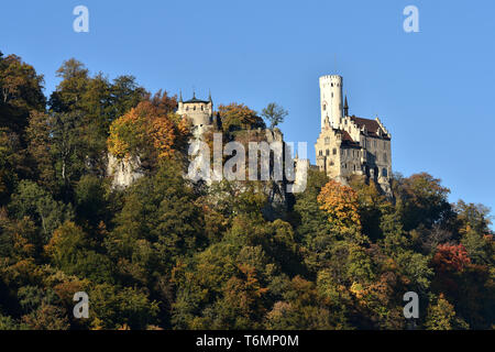 Castello di Lichtenstein, svevo, Germania Foto Stock