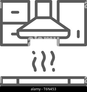 Vector cappa per cucina icona linea. Illustrazione Vettoriale