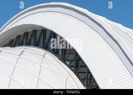 Tokyo Tatsumi International centro nuoto, Koto-Ku, Tokyo, Giappone. Costruito nel 1993. Progettato da Mitsuru uomo Senda, ambientale Istituto di Design. Foto Stock