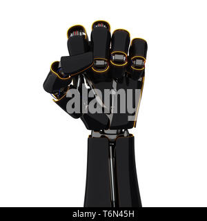 3D rendering mano robotica Foto Stock