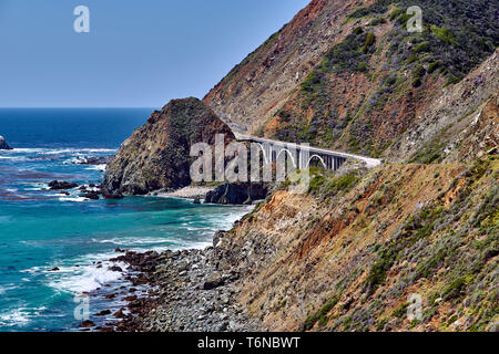 Big Creek ponte sulla autostrada 1, California Foto Stock