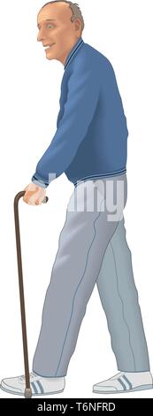 Senior illustrazione vettoriale Illustrazione Vettoriale