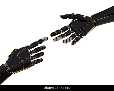 3D rendering mano robotica Foto Stock