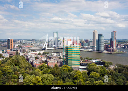 Vista aerea del porto di Rotterdam, Paesi Bassi Foto Stock
