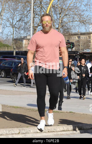 Roma, Italia. Xv Mar, 2019. *** NO WEB *** Roma, prima delle sessioni di formazione per 'Dancing con le stelle" concorrenti. Nella foto: Lasse Matberg Credit: Indipendente Agenzia fotografica/Alamy Live News Foto Stock