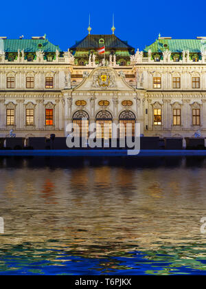 Palazzo Belvedere di Vienna Austria Foto Stock