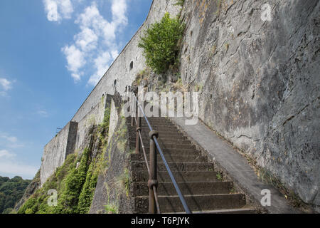 Scale per la cittadella di Dinant in Belgio Foto Stock