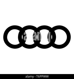 Nero logo Audi, corporate identity, opzionale, sfondo bianco, Germania Foto Stock