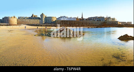 Saint-Malo, la Nazionale di Fort. Bretagne.Francia. Foto Stock