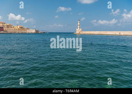 Ingresso del mare a Chania porto storico Foto Stock