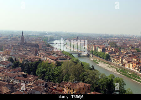 Vista su Verona, Italia Foto Stock