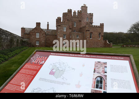 Una vista generale del Castello di Mey dopo il granaio sistemazione nella motivazione è stata ufficialmente aperta dal Principe Carlo, Duca di Rothesay durante una visita alla sistemazione presso il Castello di Mey Foto Stock