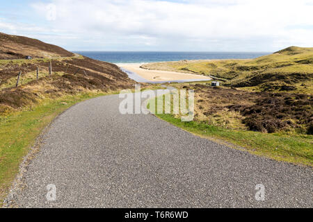Nord Tolsta Beach, isola di Lewis, Western Isles, Ebridi Esterne, Scotland, Regno Unito Foto Stock