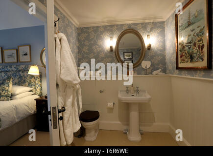 Una vista generale di un bagno al granaio sistemazione presso il Castello di Mey dopo che esso è stato ufficialmente inaugurato dal principe Charles Foto Stock