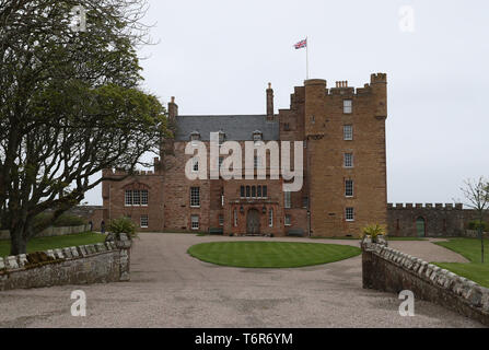 Una vista generale del Castello di Mey dopo il granaio sistemazione nella motivazione è stata ufficialmente aperta dal Principe Carlo, Duca di Rothesay durante una visita alla sistemazione presso il Castello di Mey Foto Stock