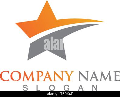 Star logo di successo e simbolo di successo Illustrazione Vettoriale