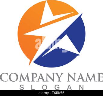 Star logo di successo e simbolo di successo Illustrazione Vettoriale