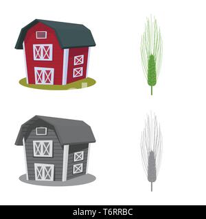 Granary,l'orzo,costruzione,l'industria,l'inverno,autunno,Molla,eco,spike,frumento,capannone,crop,verde,cottage,BREAK,l'oro,l'agricoltura,agricoltura,segala,impianto,frumento, mais,grano raccolto,,agriturismo,campo,impostare,vettore,icona,immagine,isolato,raccolta,design,l'elemento,graphic,segno, Vettori vettore , Illustrazione Vettoriale
