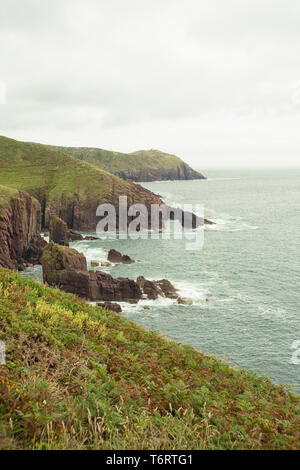 Pembrokeshire Coast vicino Tenby inWales Foto Stock